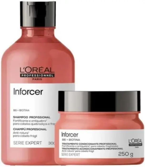 Leapos;Oréal Professionnel Kit Inforcer Shampoo e Máscara de Tratamento - Leapos;Oreal Professionnel Paris