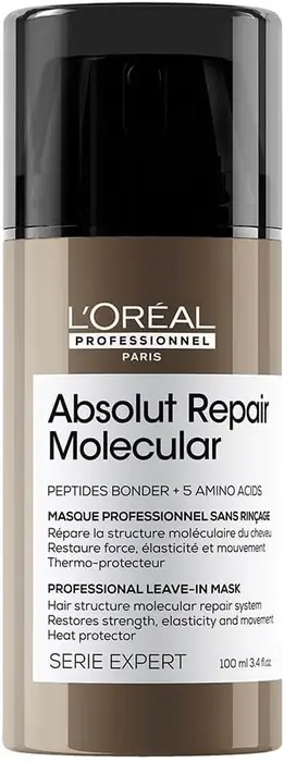 Leave-in Leapos;Oréal Professionnel Absolut Repair Molecular 100ml - Repara e Restaura