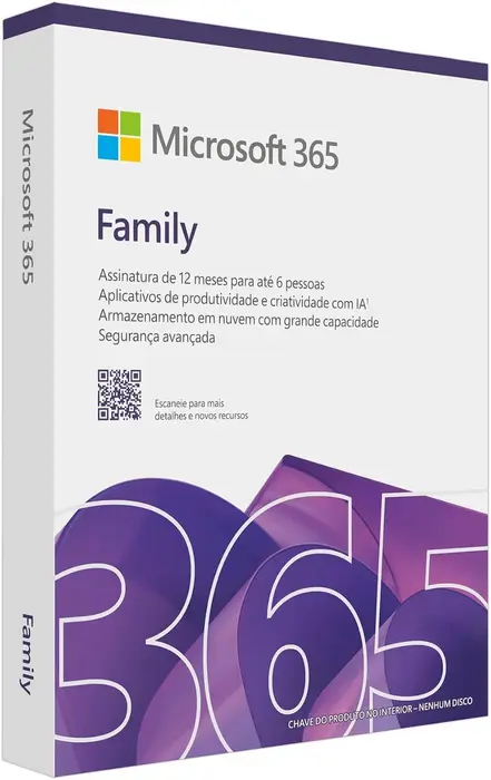 Microsoft 365 Family - Assinatura para até 6 Pessoas com 1TB de Armazenamento em Nuvem por Pessoa