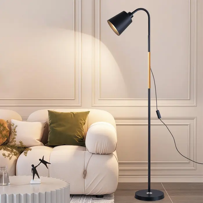 Luminária de Mesa Clássica com Cúpula e Base em Metal - 188 cm