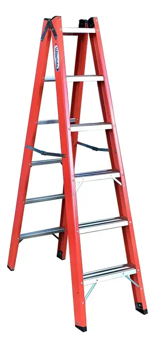 Escada Tesoura Dupla TAFD-6 Fibra 6 Degraus 1,80 Metros