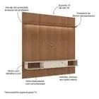 Painel Belluno Artely Para TV De Até 75 Pol - 1 Prateleira E 2 Nichos - Cinamomo/Off White