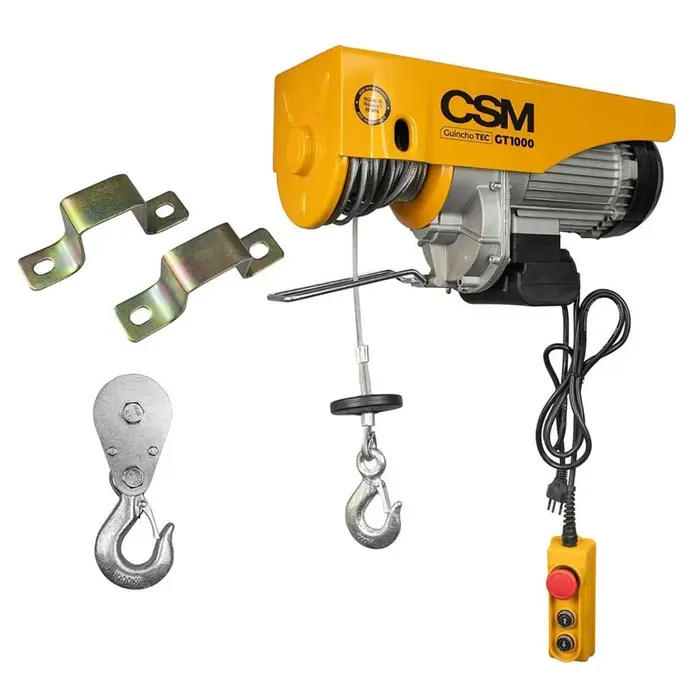 Guincho Elétrico 500-1000kg 1870W 12m Cabo TEC GT CSM