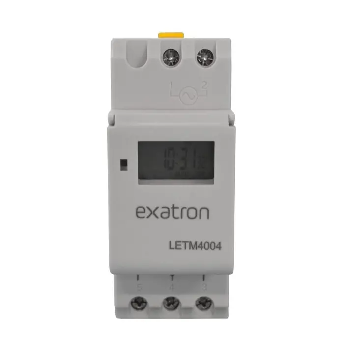 Temporizador Timer Digital 40 Programações para Trilho Exatron