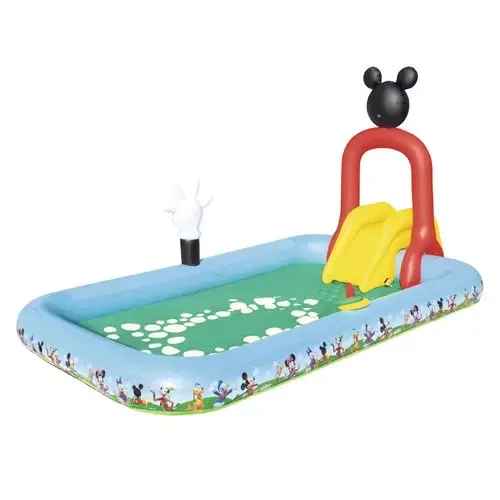 Piscina Inflável Mickey 436 Litros com Escorregador – 3.20m x 1.75m x 1.57m