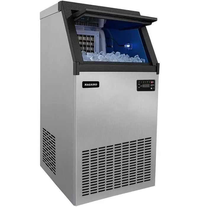 Máquina de Gelo 110kg/dia 30 Litros Reservatório Inox Tipo Cubo