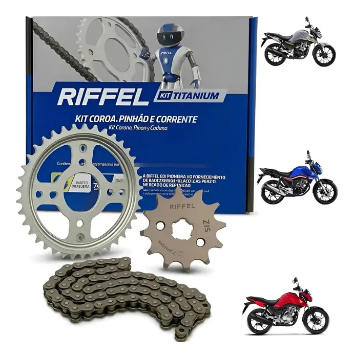 Kit Relaçao Titan Fan Start 160 Riffel Aço