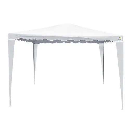 Tenda Gazebo Praia Campo Estrutura Montável Poliéster 2,4 x 2,4 -Branco