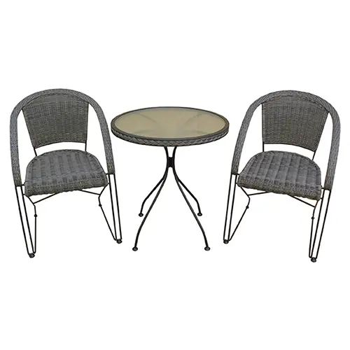 Conjunto Aço Lisboa Mesa e 2 Cadeiras – 9142
