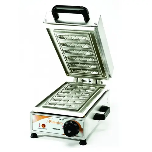 Máquina de Crepe Suiço 6 Cavidades 1600W
