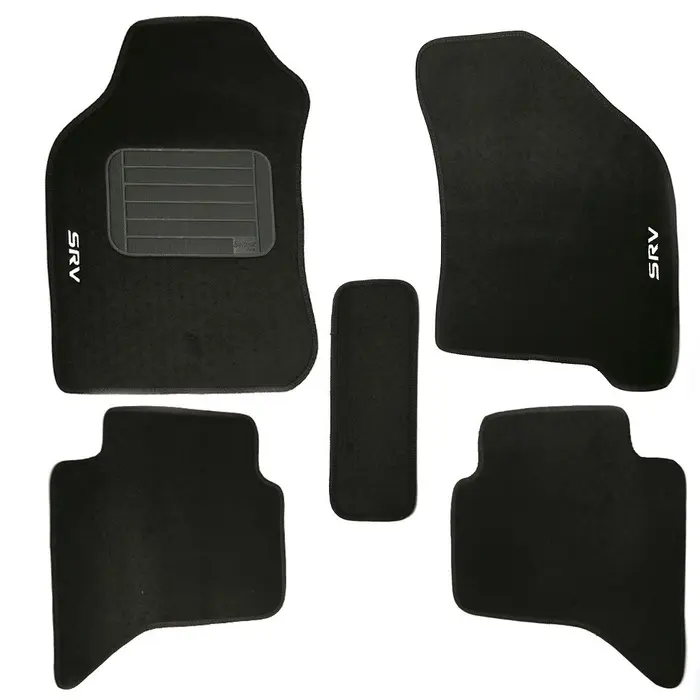 Jogo de Tapetes Hillux SRV Cabine Dupla 05/12 Preto com 5 Peças SAMARA CAR-7089