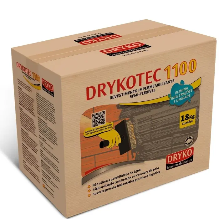 Revestimento Cimentício Polimétrico para Impermeabilização 18kg DRYKO-TEC-C
